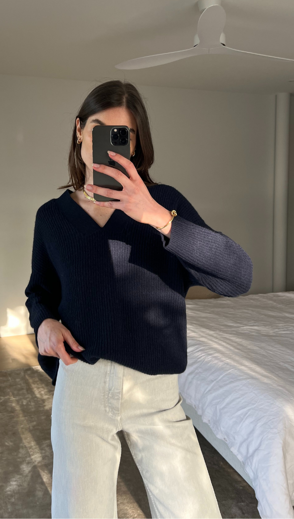 Cathea Cashmere Sweater - Navy
