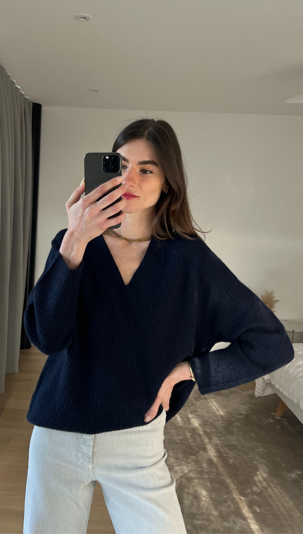 Cathea Cashmere Sweater - Navy