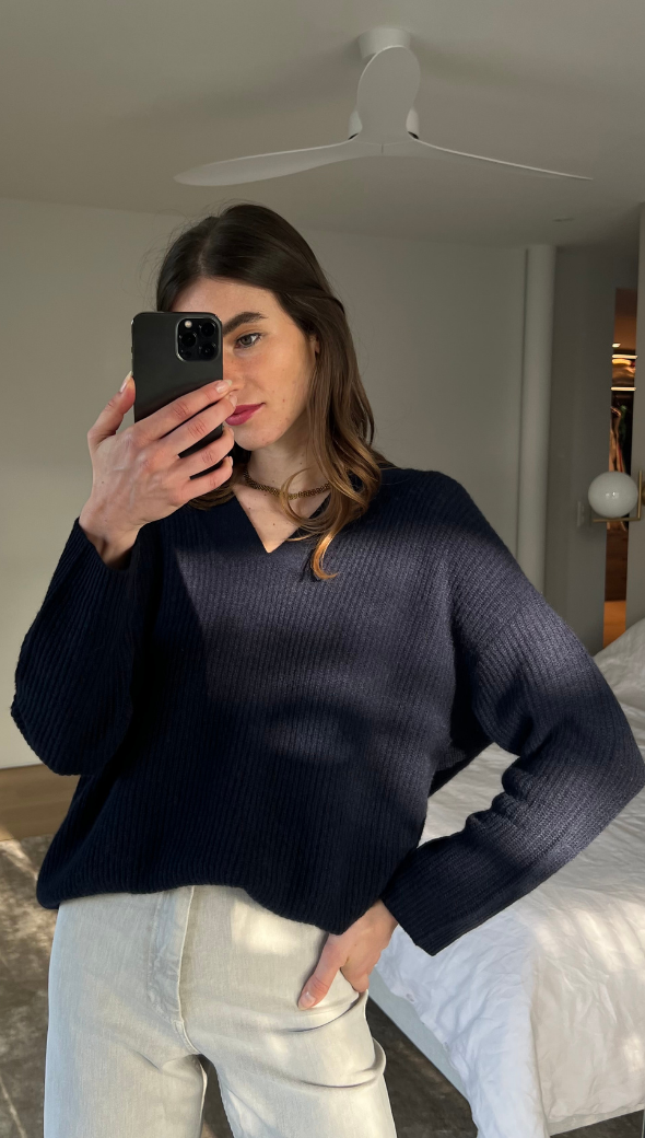Cathea Cashmere Sweater - Navy