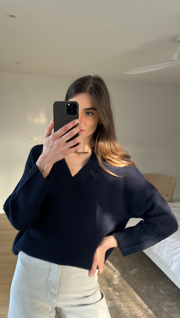 Cathea Cashmere Sweater - Navy