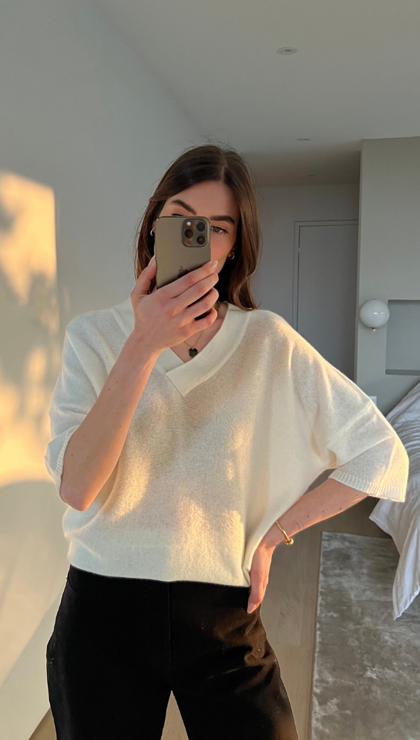 CEDAR CASHMERE SWEATER - IVORY