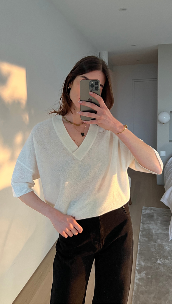 Cedar Cashmere Sweater - Ivory