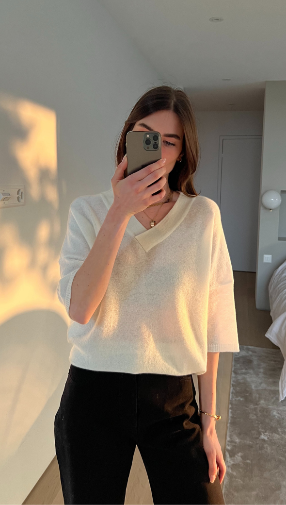 Cedar Cashmere Sweater - Ivory