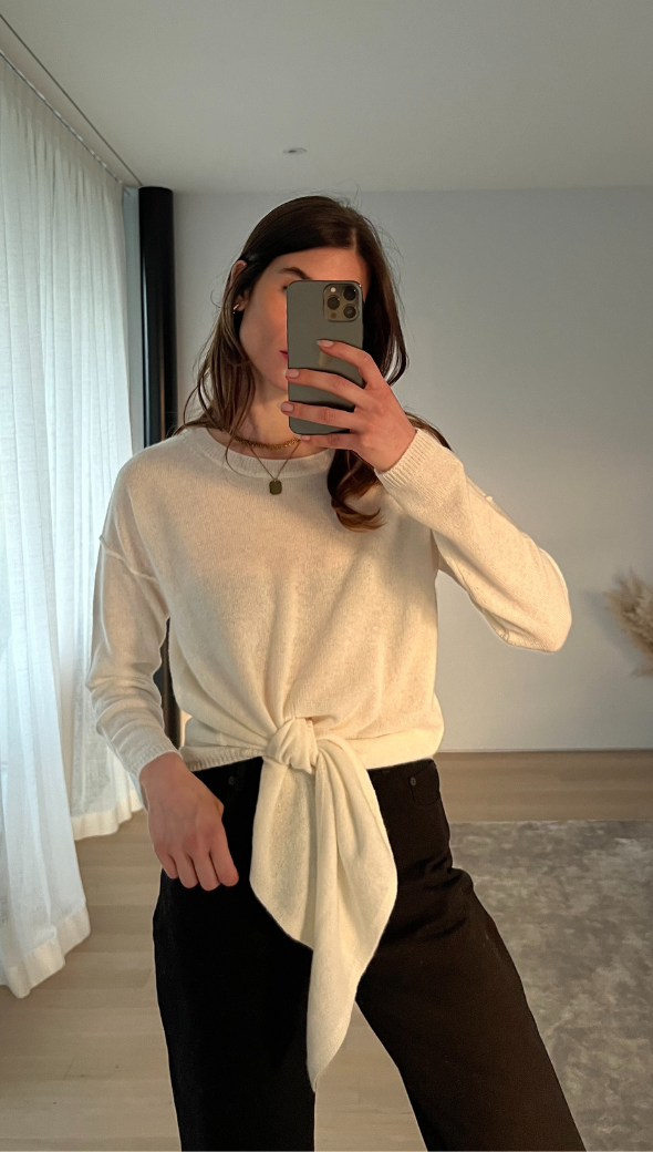 Christa Cashmere Sweater - Ivory