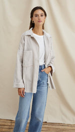 DELPHINE SOFT CORD OVERSHIRT - CLAY