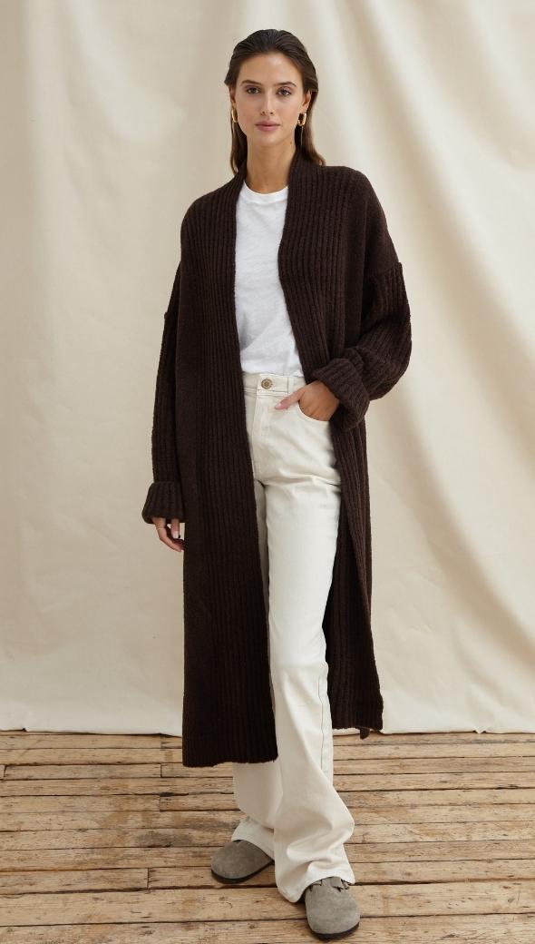 EMILIE CARDIGAN - WALNUT