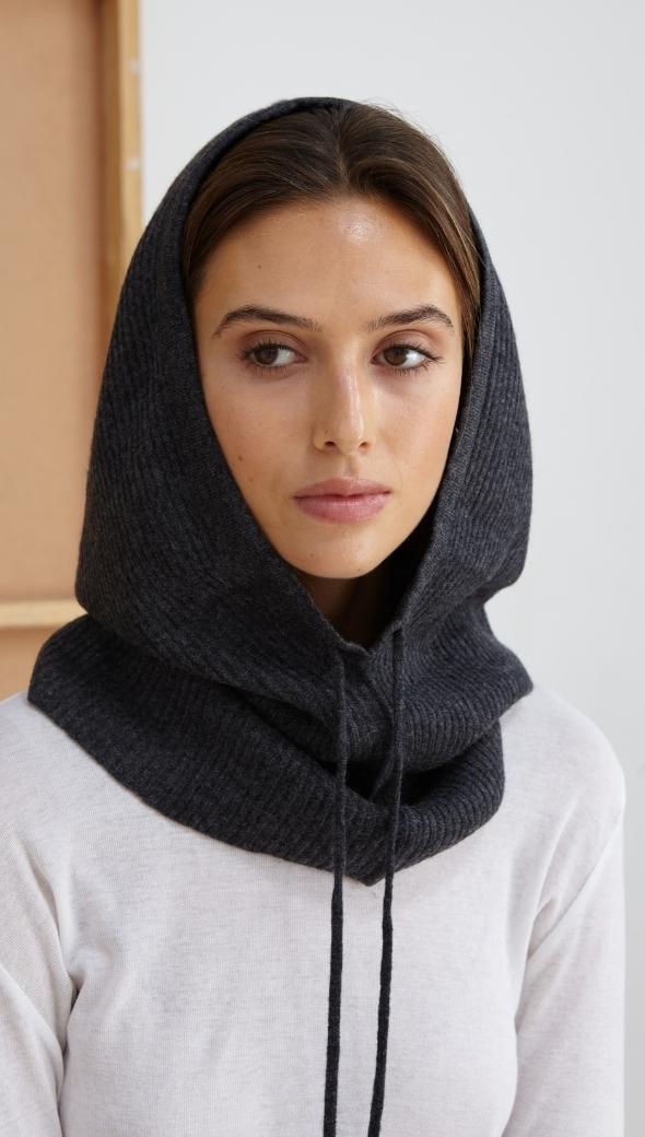 FREJA HOOD - CHARCOALi