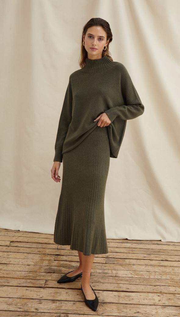ALMA SKIRT - KHAKI