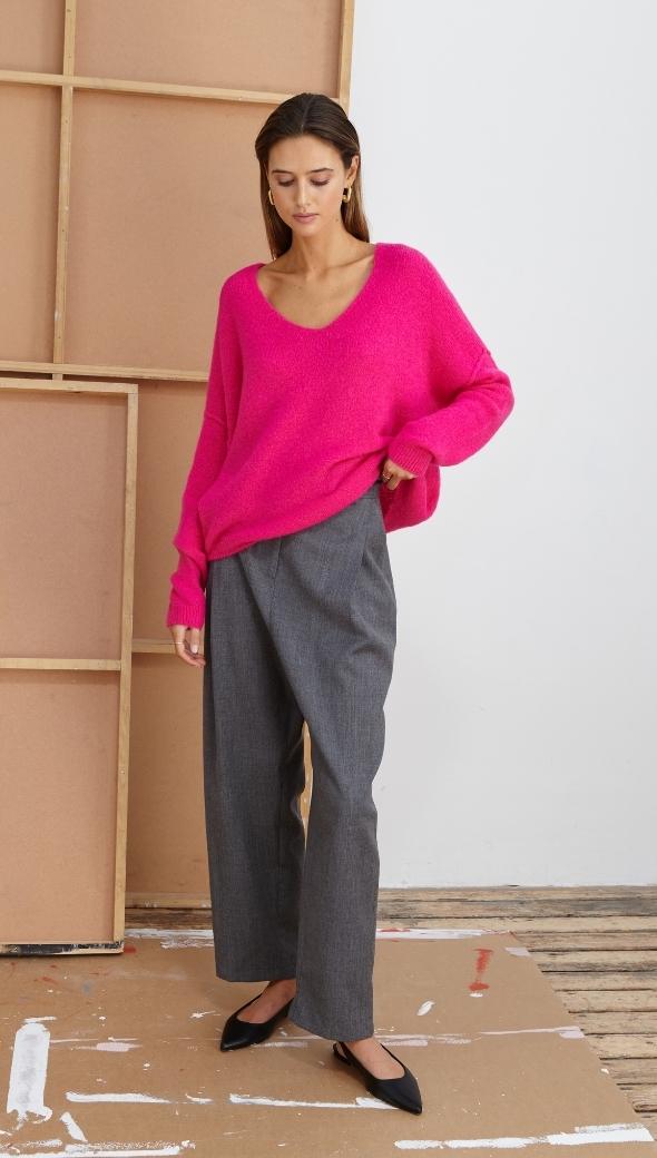 HAILEY SWEATER - FUCHSIA