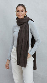 CASHMERE TRAVEL WRAP - BARK