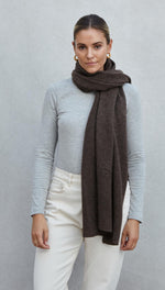 CASHMERE TRAVEL WRAP - BARK