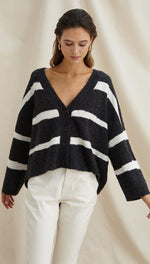 VIOLET CARDIGAN - DARK GREY IVORY
