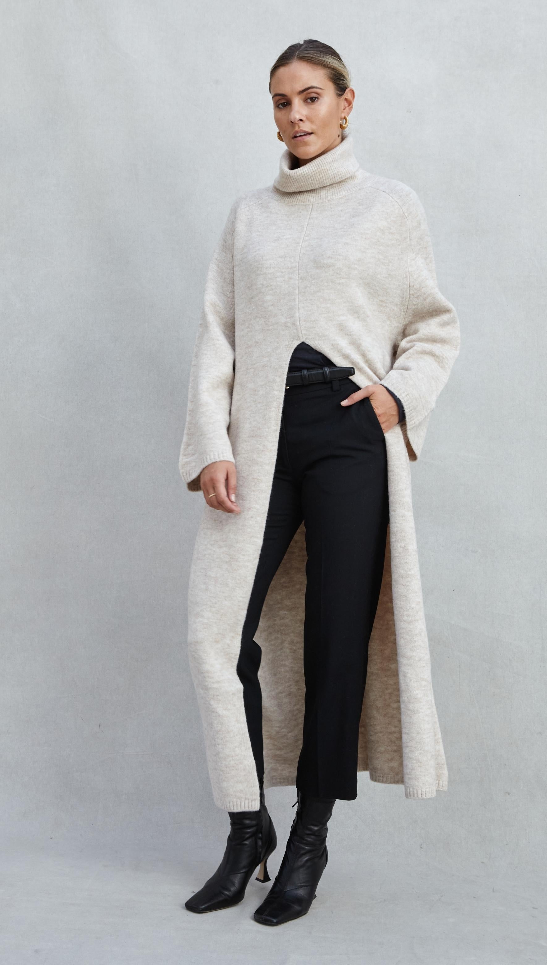 Vivienne Sweater Dress - Sand