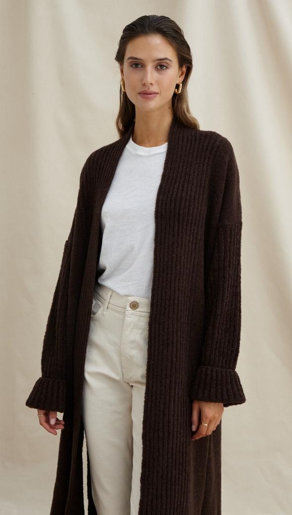 EMILIE CARDIGAN - WALNUT