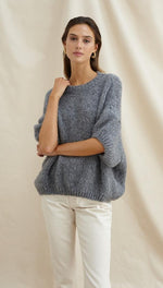 SLEEVELESS ROSALIA SWEATER - DARK GREY