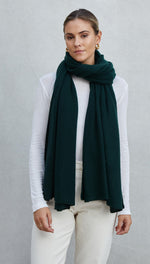 CASHMERE TRAVEL WRAP - EMERALD