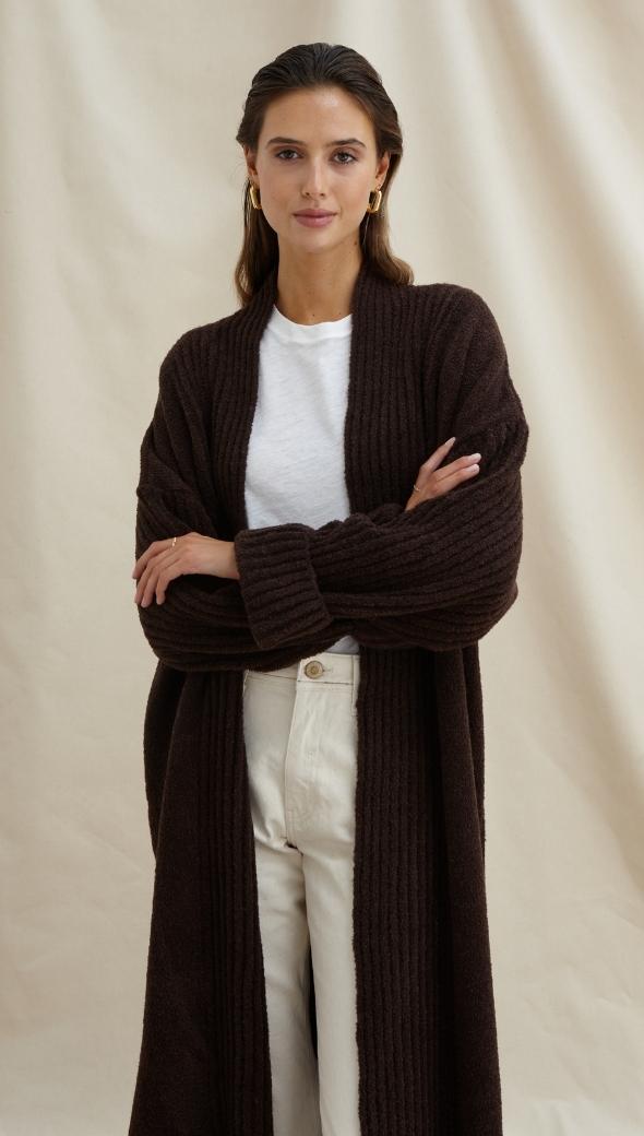 EMILIE CARDIGAN - WALNUT