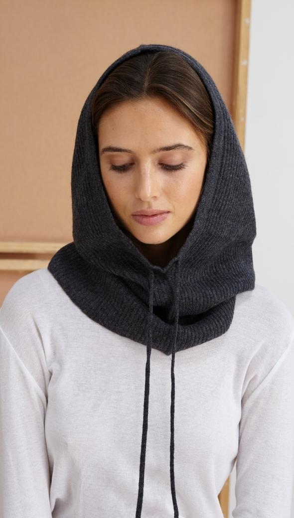 FREJA HOOD - CHARCOALi