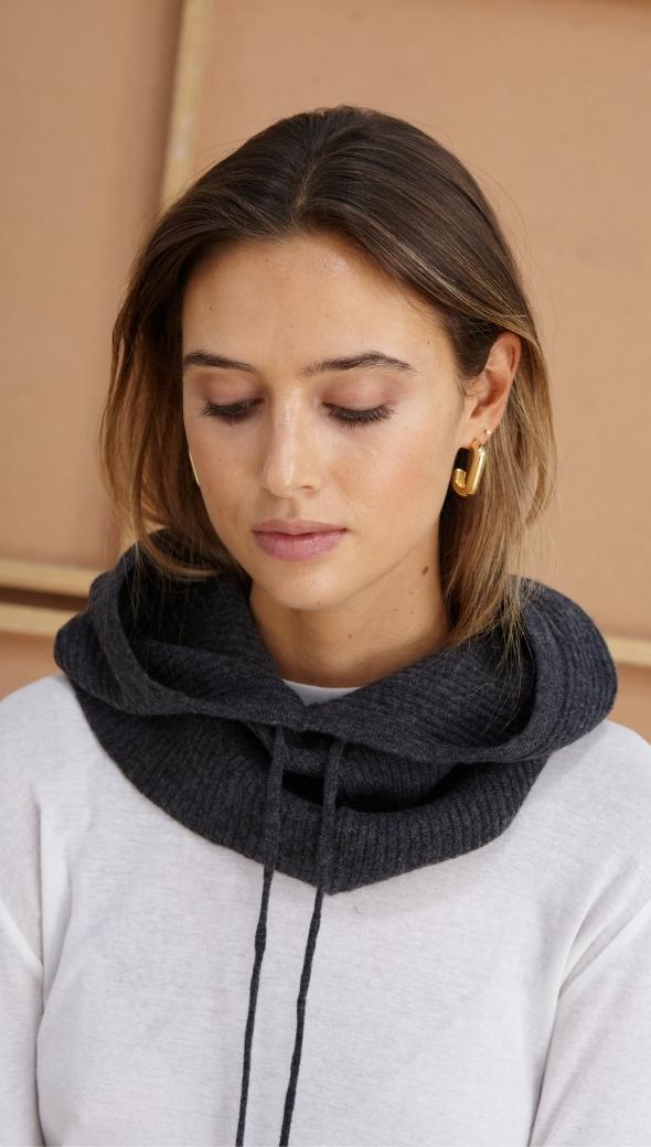 FREJA HOOD - CHARCOALi