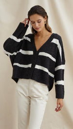 VIOLET CARDIGAN - DARK GREY IVORY