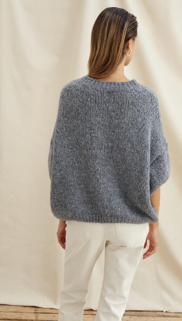 SLEEVELESS ROSALIA SWEATER - DARK GREY
