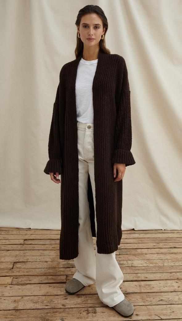 EMILIE CARDIGAN - WALNUT