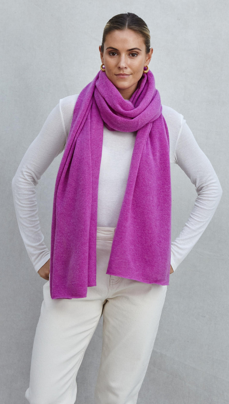 CASHMERE TRAVEL WRAP - PURPLE