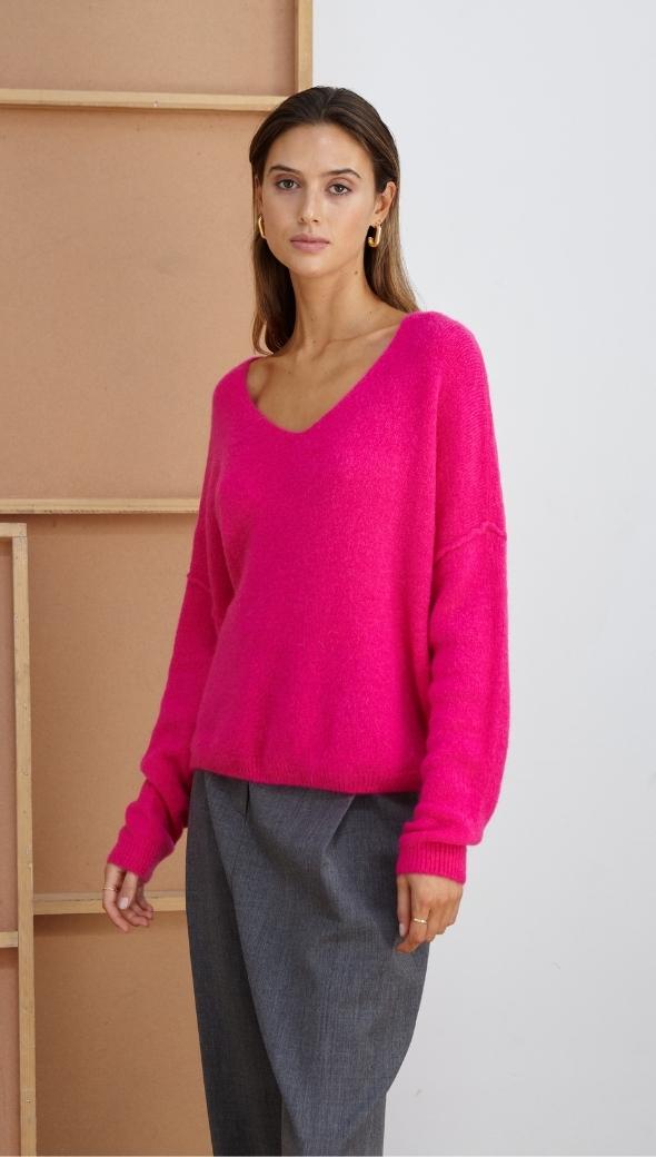 HAILEY SWEATER - FUCHSIA