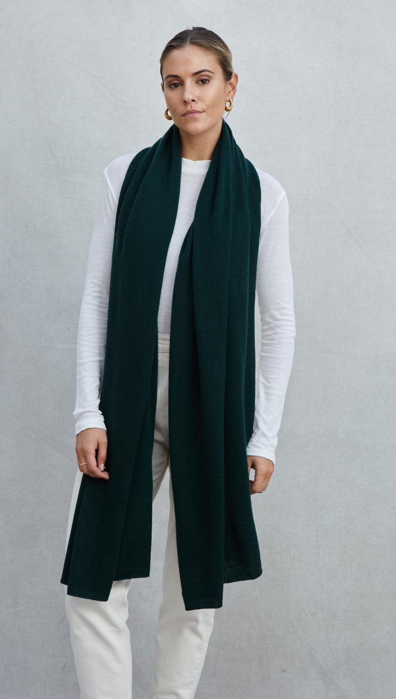 CASHMERE TRAVEL WRAP - EMERALD