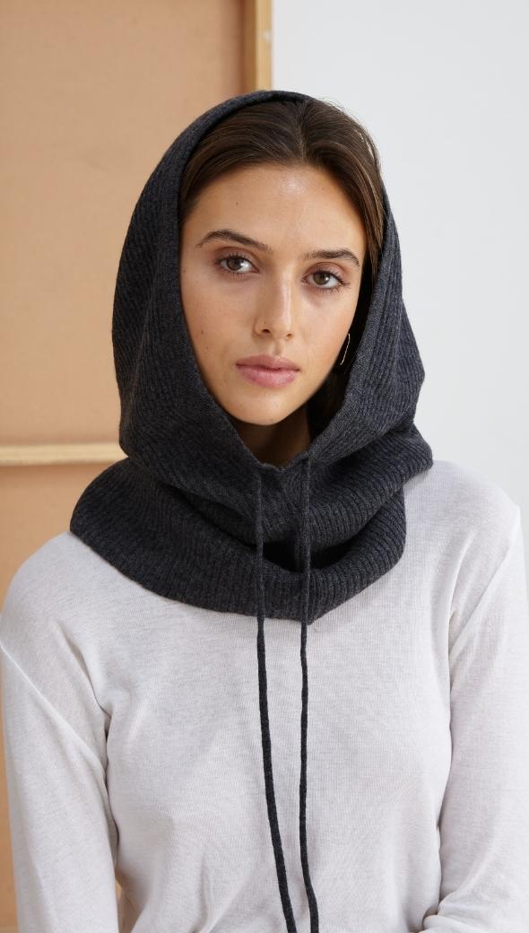 FREJA HOOD - CHARCOALi