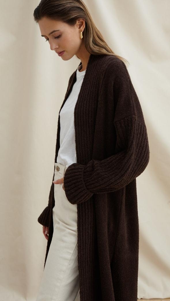EMILIE CARDIGAN - WALNUT