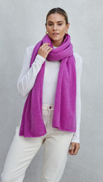 CASHMERE TRAVEL WRAP - PURPLE