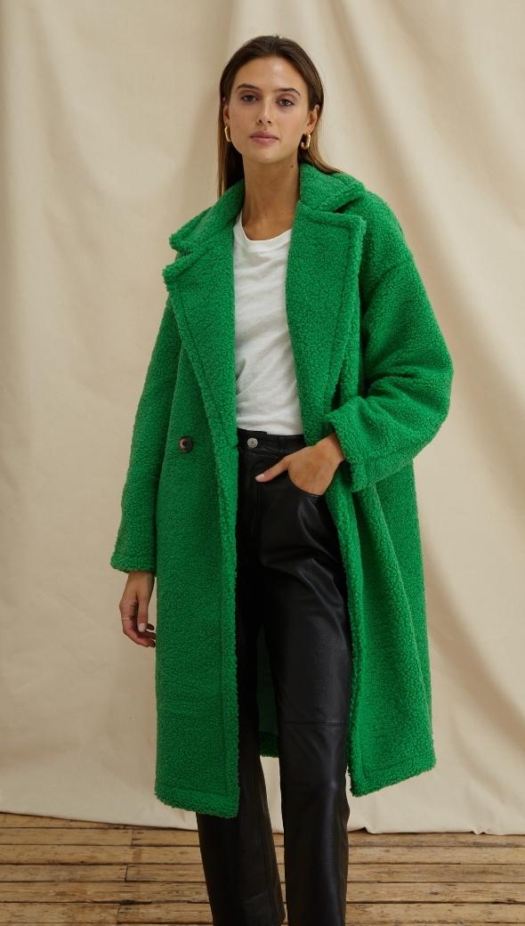 ADRIANA COAT - BOTTLE GREEN