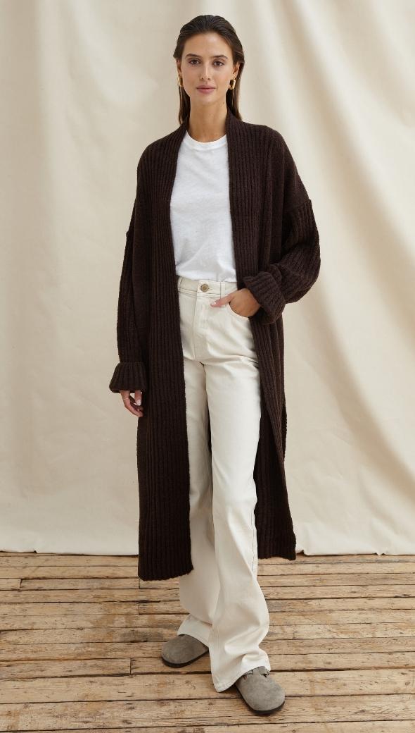 EMILIE CARDIGAN - WALNUT