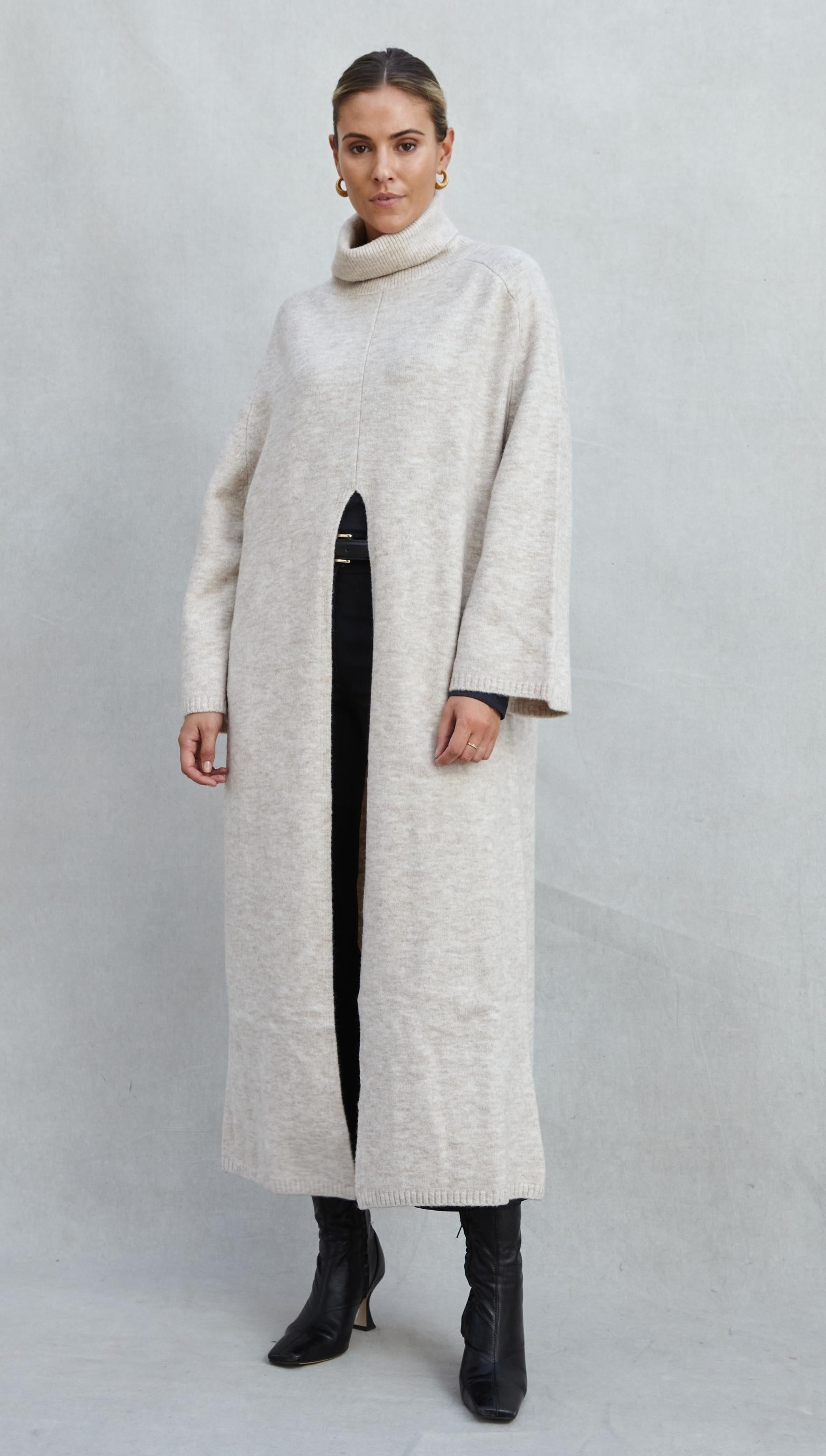 Vivienne Sweater Dress - Sand