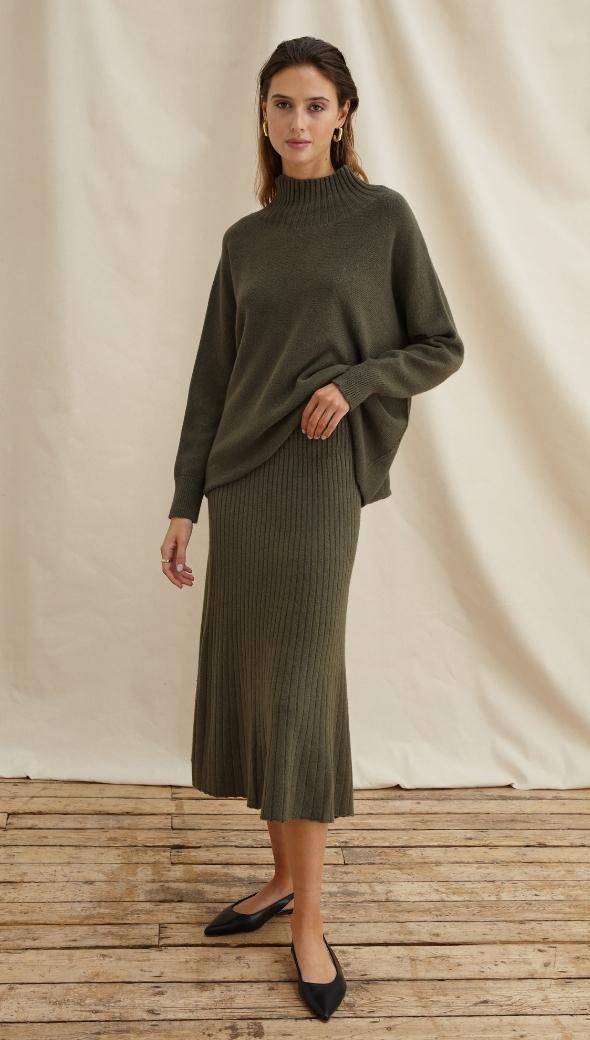 ALMA SKIRT - KHAKI