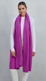 CASHMERE TRAVEL WRAP - PURPLE