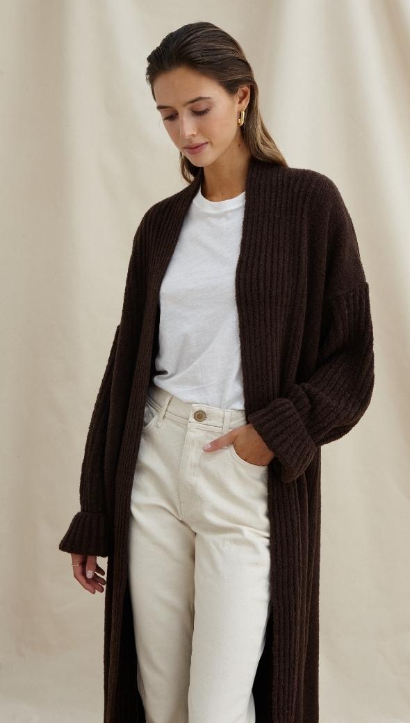 EMILIE CARDIGAN - WALNUT