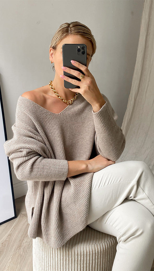 8.00Pm Sweater - Camel
