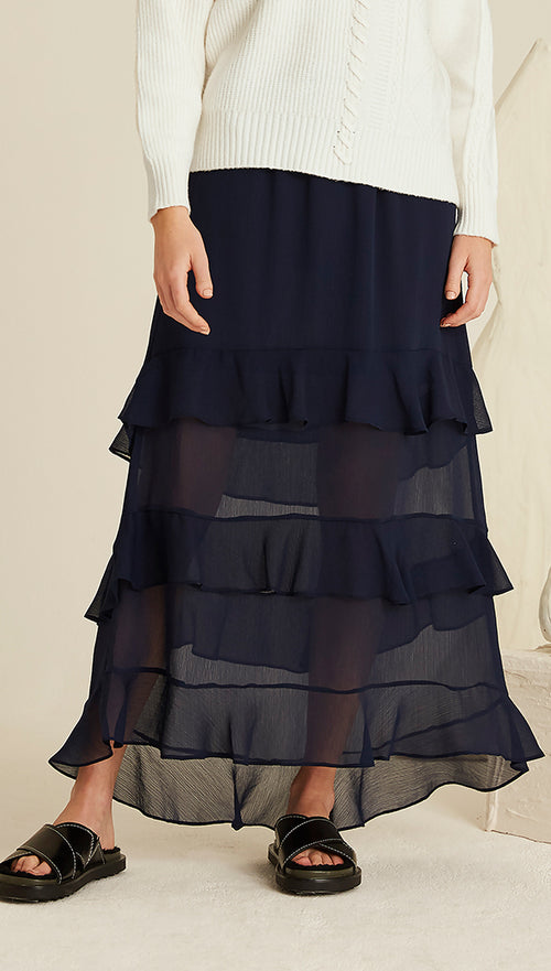 EMANUELLE SKIRT - NAVY