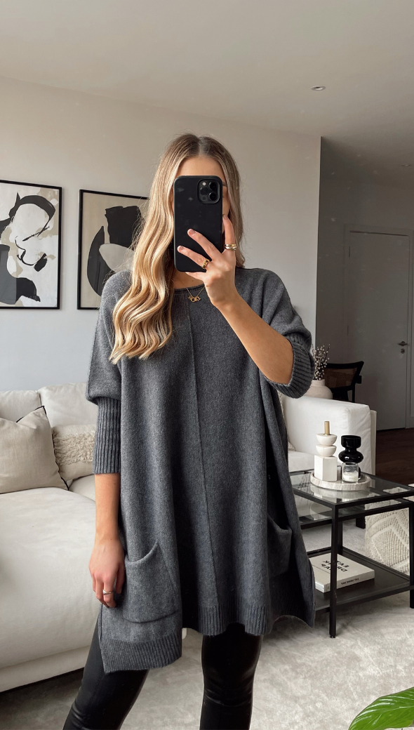 KAYLA PONCHO - ANTHRACITE