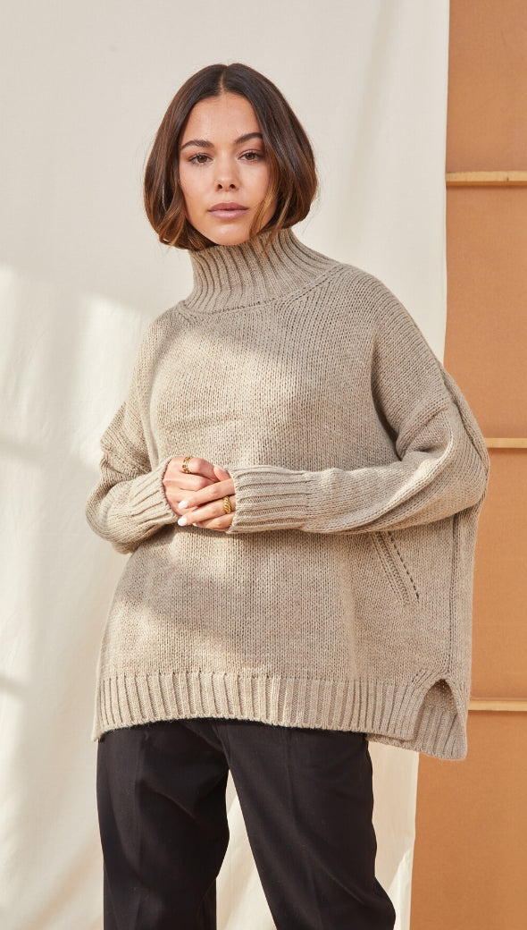 MARGOT SWEATER - TAUPE