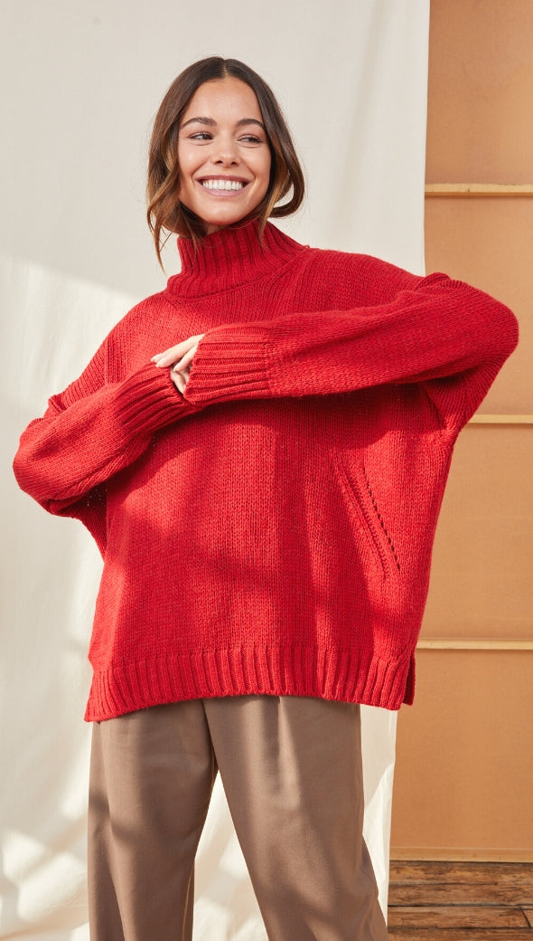 MARGOT SWEATER - APPLE RED