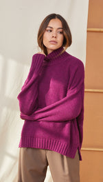 MARGOT SWEATER - DEEP MAGENTA