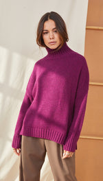 MARGOT SWEATER - DEEP MAGENTA