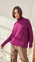 MARGOT SWEATER - DEEP MAGENTA