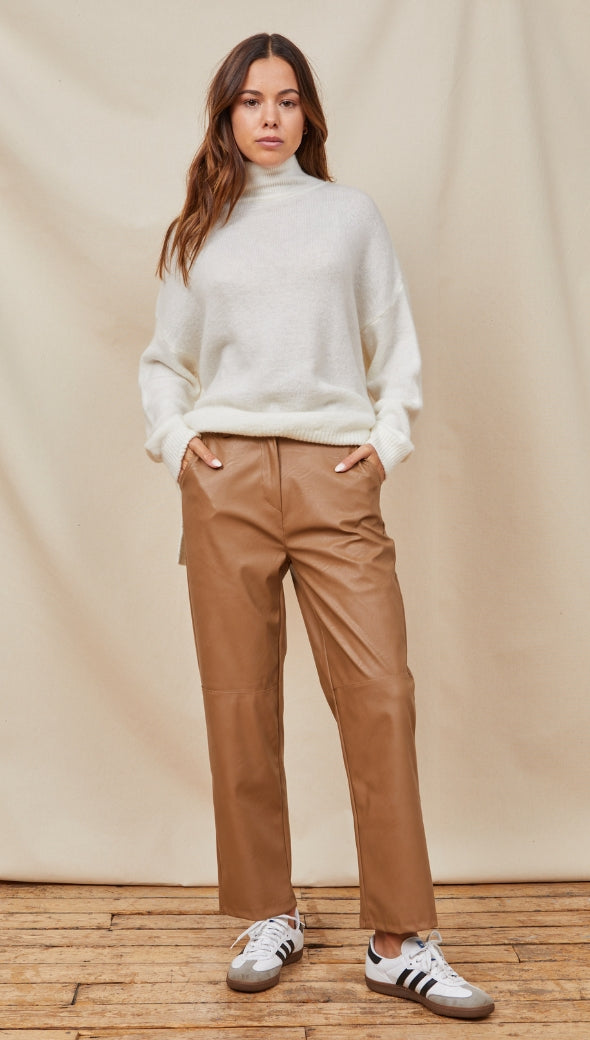 MATILDE MOCK NECK SWEATER - IVORY