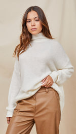 MATILDE MOCK NECK SWEATER - IVORY