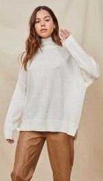 MATILDE MOCK NECK SWEATER - IVORY