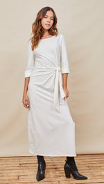 CHLOE KNOT DRESS - ECRU
